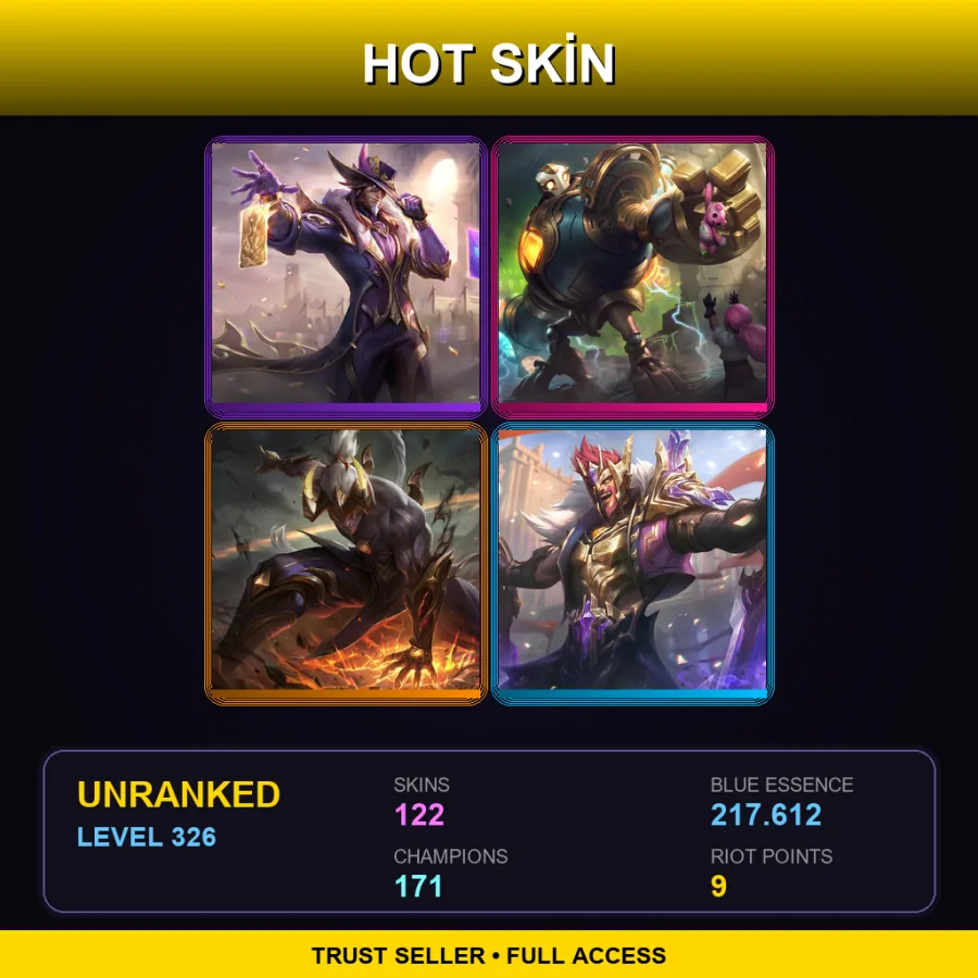 VN | Lv326 | Unranked | 122 Skin | 171 Champ