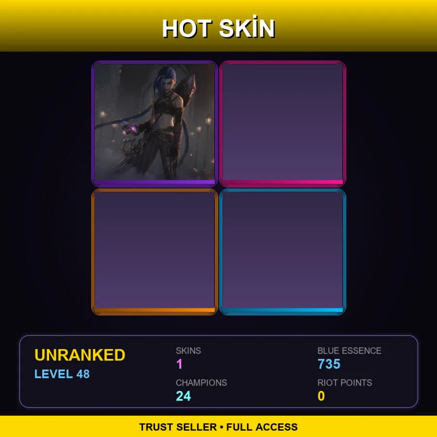 NA | Lv48 | Unranked | 1 Skin | 24 Champ