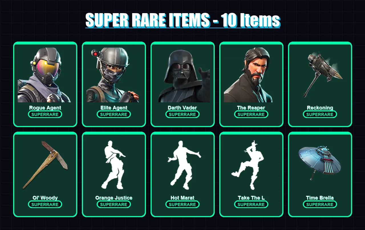 [PC/PSN] | Rogue Agent | Elite Agent | Darth Vader | The Reaper | Hybrid | 226 skin | 223 pickaxe | 192 emote | 189 glider | Lv3552