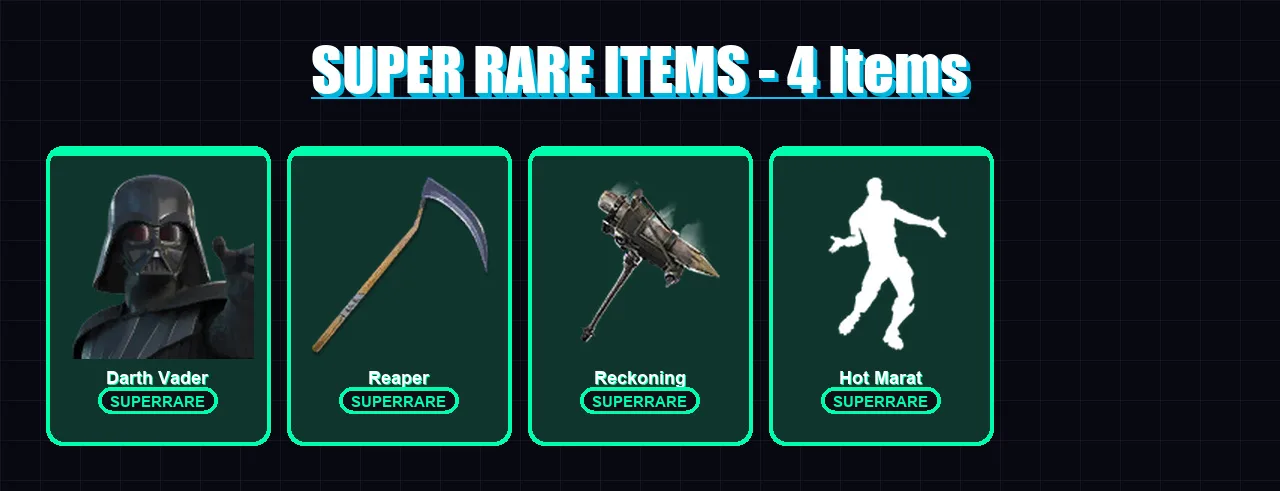 [PC/XBOX] | Darth Vader | Dire | Zenith | Blackheart | Polarity | 206 skin | 241 pickaxe | 177 emote | 204 glider | Lv3650