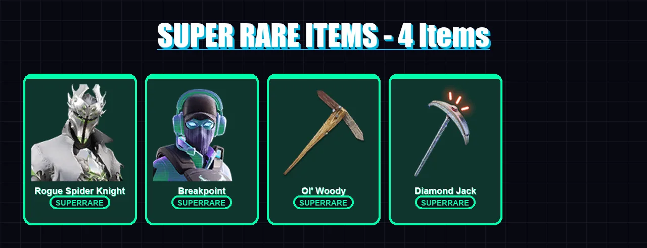 [PC/XBOX/PSN] | Rogue Spider Knight | Breakpoint | Ronin | Mandalorian | Zeus | 193 skin | 236 pickaxe | 180 emote | 152 glider | Lv2583