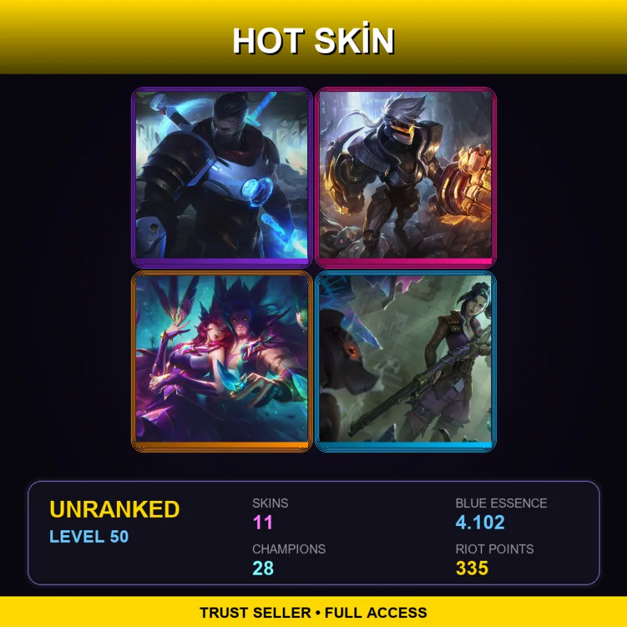 EUW | Lv50 | Unranked | 11 Skin | 28 Champ