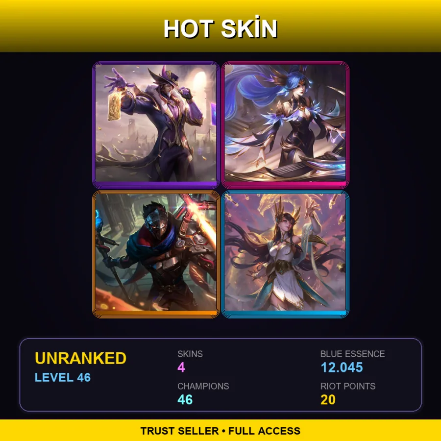 LAN | Lv46 | Unranked | 4 Skin | 46 Champ