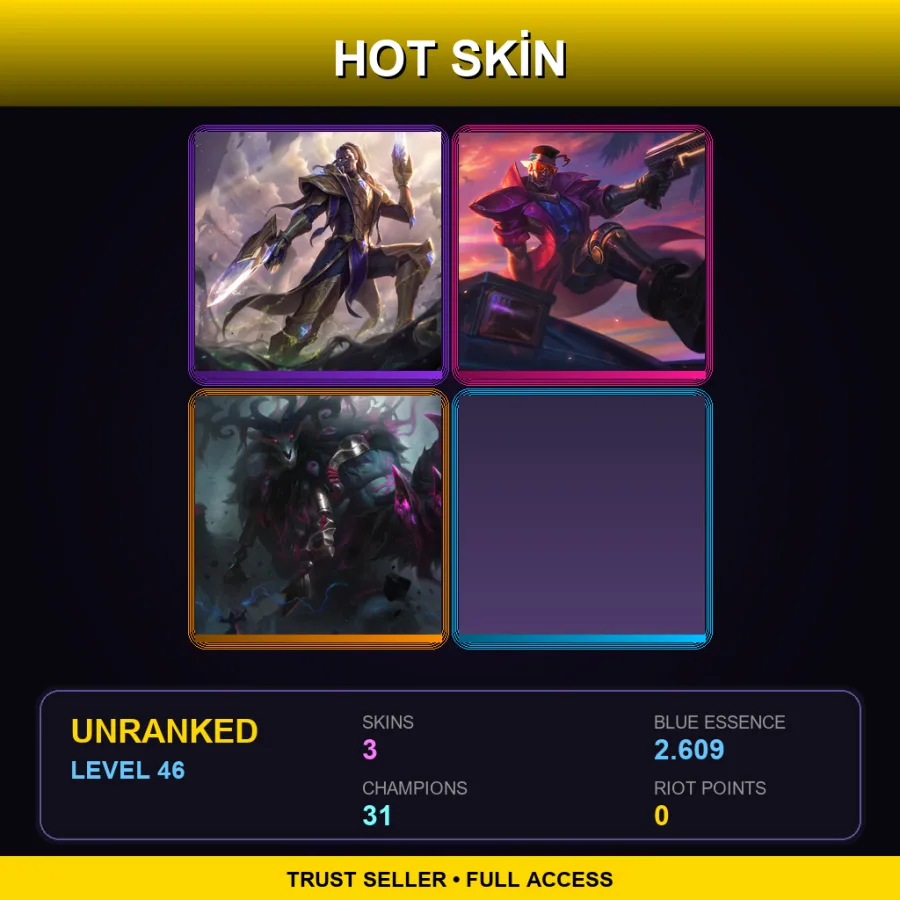 SG | Lv46 | Unranked | 3 Skin | 31 Champ