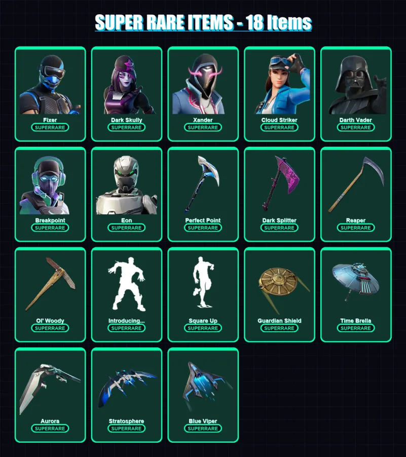 [PS4/PS5/XBOX/PC] | Fixer | Dark Skully | Xander | Cloud Striker | Darth Vader | 489 skin | 407 pickaxe | 350 emote | 271 glider | Lv5149 — Fortnite account