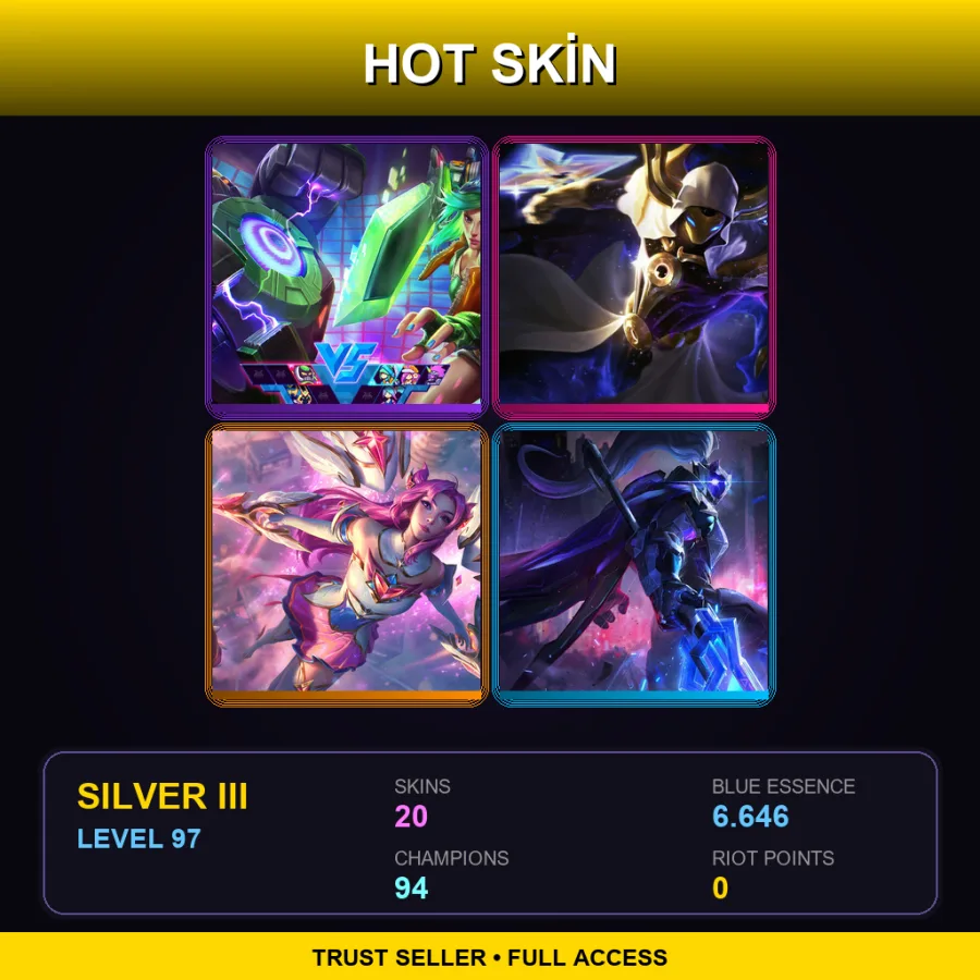 VN | Lv97 | Silver III | 20 Skin | 94 Champ
