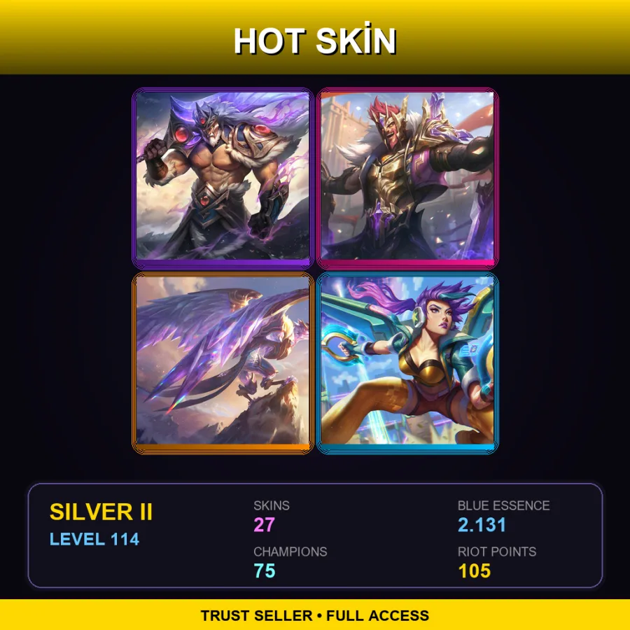 BR | Lv114 | Silver II | 27 Skin | 75 Champ