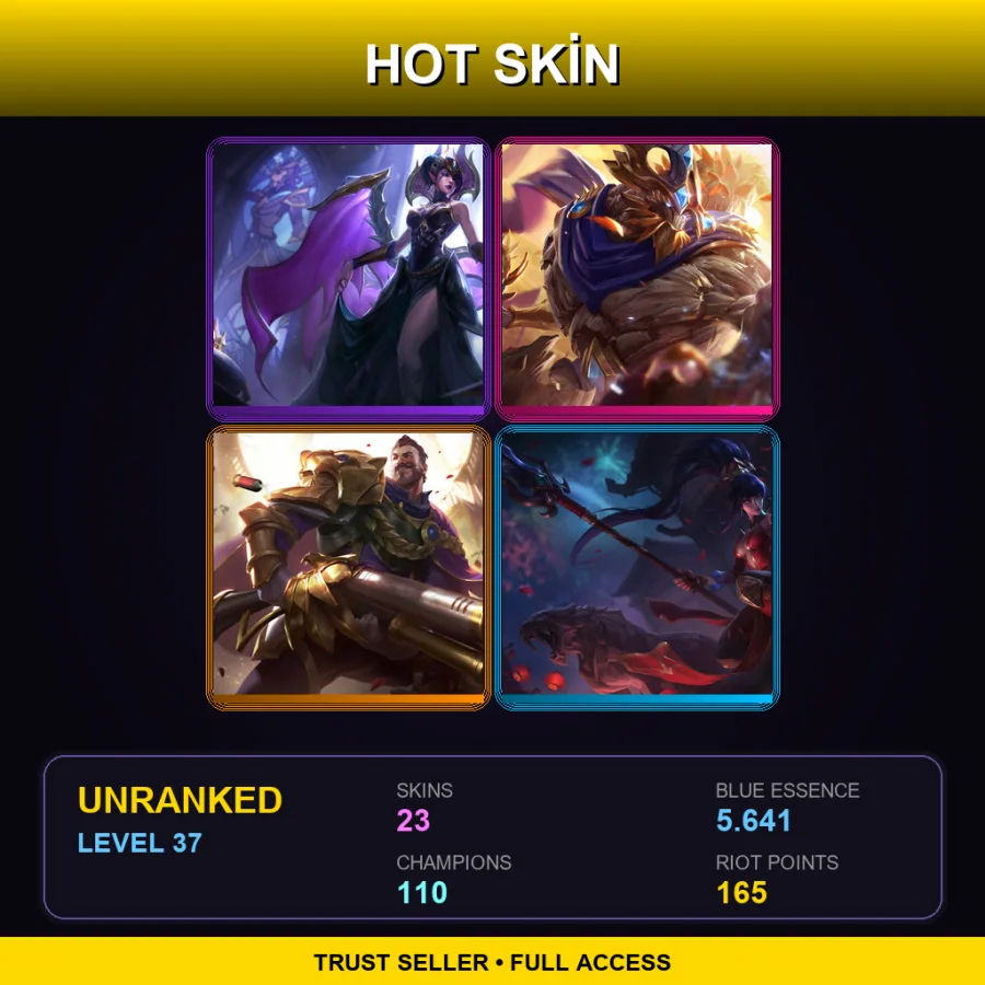 VN | Lv37 | Unranked | 23 Skin | 110 Champ
