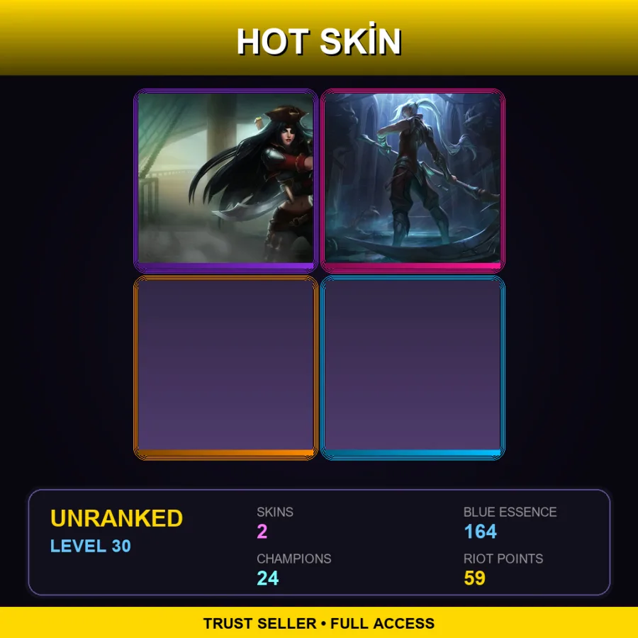 EUW | Lv30 | Unranked | 2 Skin | 24 Champ