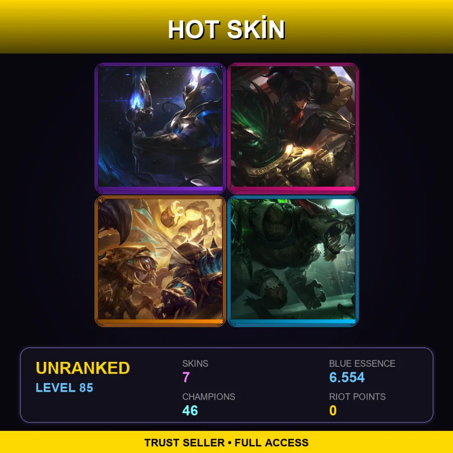 LAS | Lv85 | Unranked | 7 Skin | 46 Champ — Feral Warwick