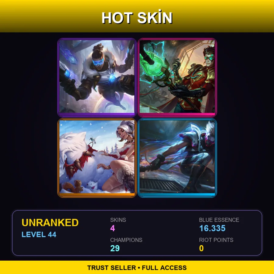 LAS | Lv44 | Unranked | 4 Skin | 29 Champ — Psyops Master Yi