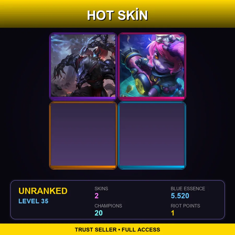 EUW | Lv35 | Unranked | 2 Skin | 20 Champ