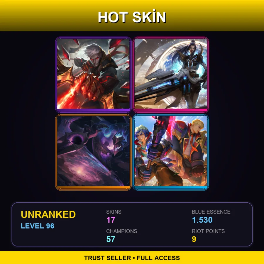 VN | Lv96 | Unranked | 17 Skin | 57 Champ