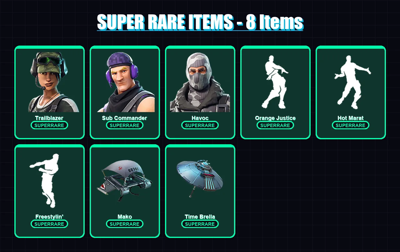[PS4/PS5/XBOX/PC] | Trailblazer | Sub Commander | Havoc | Blackheart | Snap | 79 skin | 111 pickaxe | 85 emote | 97 glider | Lv1363