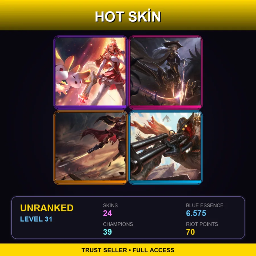 LAN | Lv31 | Unranked | 24 Skin | 39 Champ — Psyops Master Yi