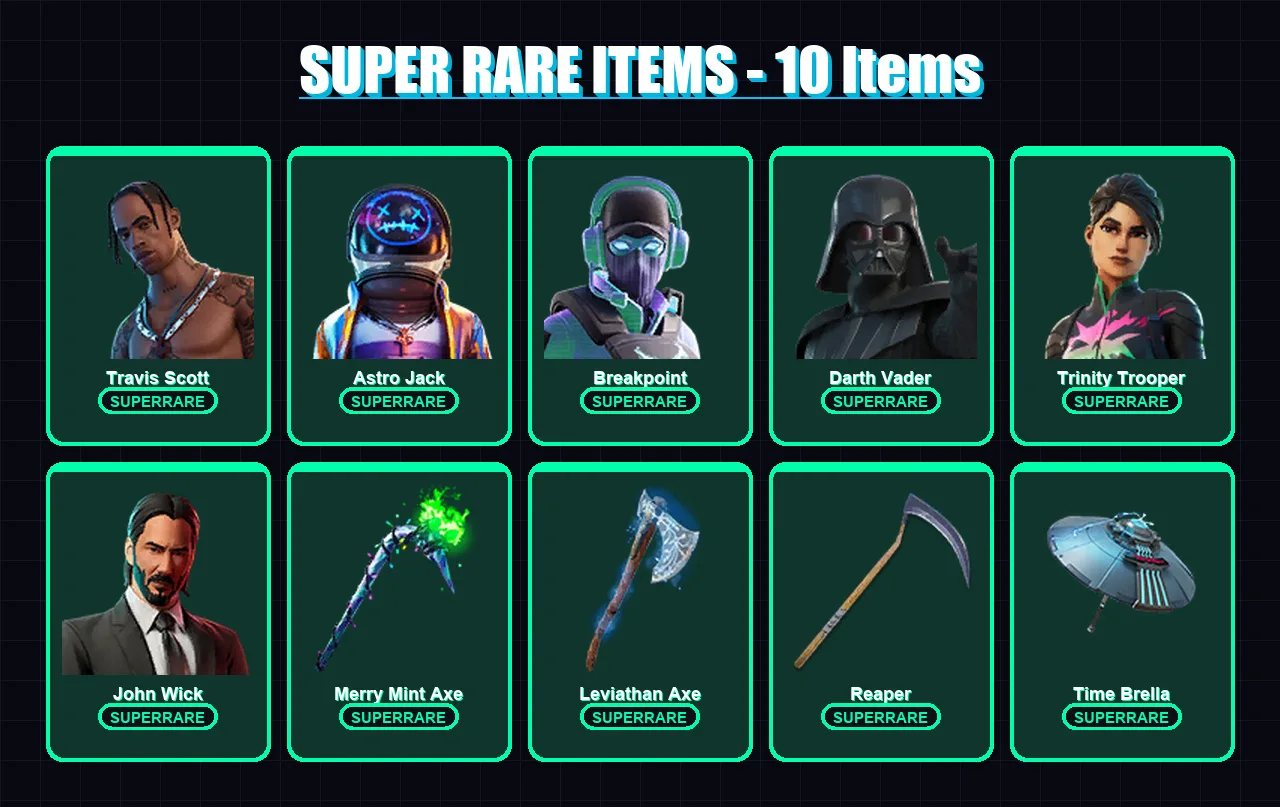 [PC/PSN] | Travis Scott | Astro Jack | Breakpoint | Darth Vader | Trinity Trooper | 434 skin | 424 pickaxe | 312 emote | 276 glider | Lv5112