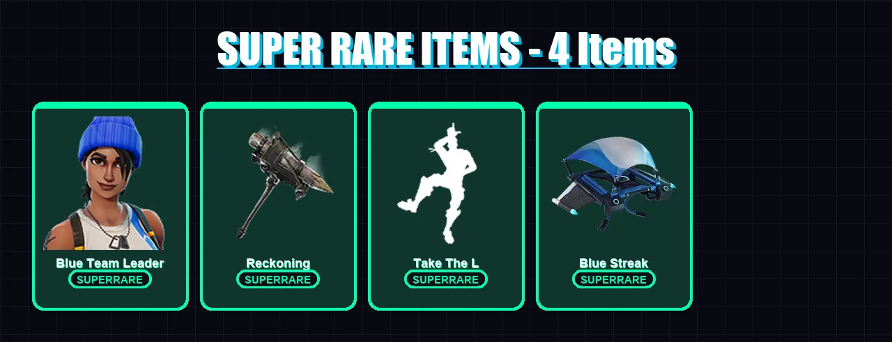 [PC/XBOX] | Blue Team Leader | Calamity | Drift | Dark Voyager | DJ Yonder | 13 skin | 11 pickaxe | 15 emote | 14 glider | Lv163