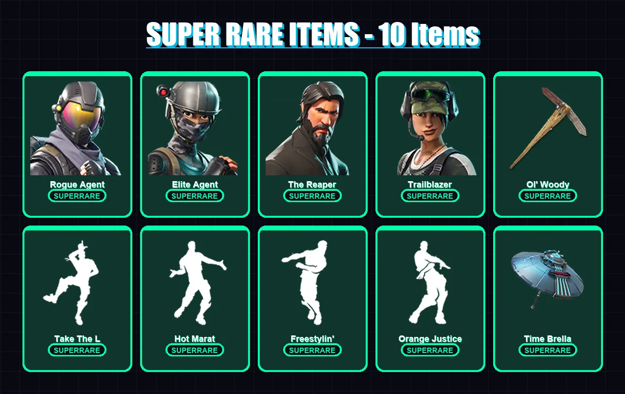 [PC/XBOX] | Rogue Agent | Elite Agent | The Reaper | Trailblazer | Carbide | 68 skin | 62 pickaxe | 61 emote | 56 glider | Lv662
