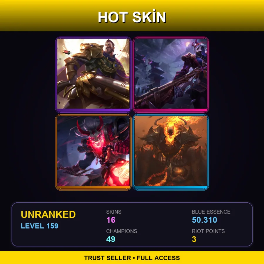 LAS | Lv159 | Unranked | 16 Skin | 49 Champ