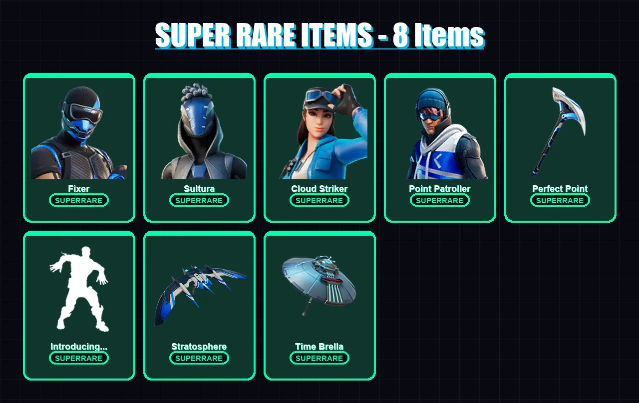 [PC/XBOX] | Fixer | Sultura | Cloud Striker | Point Patroller | Gear Specialist Maya | 69 skin | 118 pickaxe | 90 emote | 88 glider | Lv1602