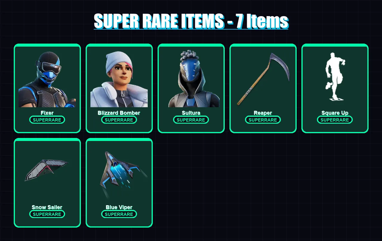 [PS4/PS5/XBOX/PC] | Fixer | Blizzard Bomber | Sultura | Kymera | Snap | 96 skin | 134 pickaxe | 84 emote | 108 glider | Lv1433
