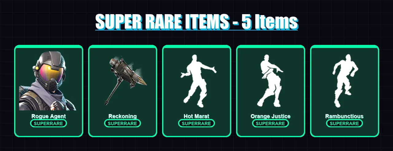 [PC/XBOX/PSN] | Rogue Agent | Hybrid | Spider Knight | Enforcer | Dark Vanguard | 76 skin | 44 pickaxe | 53 emote | 47 glider | Lv616