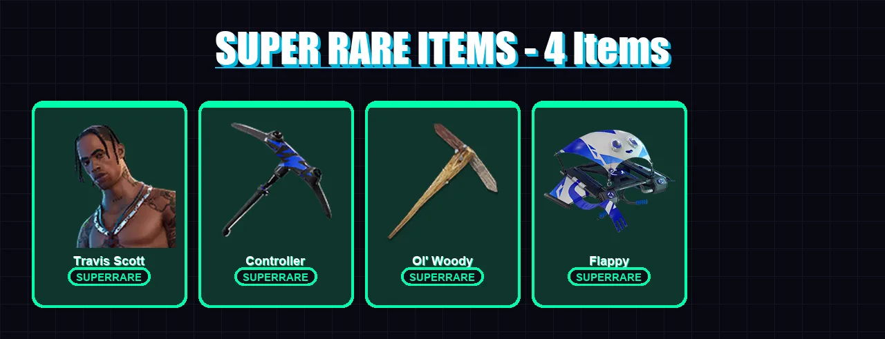 [PC] | Travis Scott | Hybrid | The Ice King | Red Knight | Deadpool | 49 skin | 65 pickaxe | 73 emote | 59 glider | Lv821