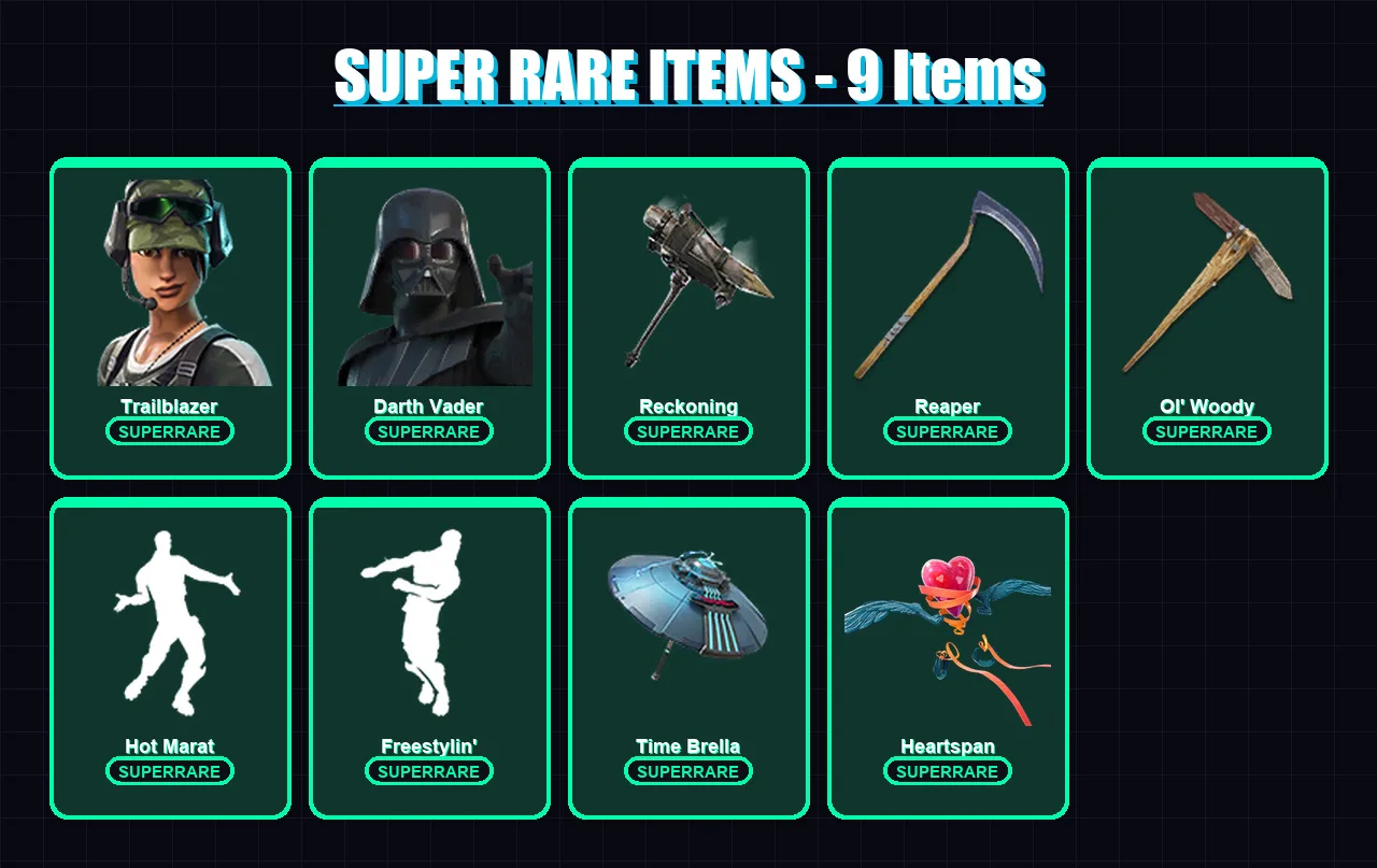 [PC/XBOX] | Trailblazer | Darth Vader | Peter Griffin | Blackheart | Red Knight | 195 skin | 203 pickaxe | 179 emote | 172 glider | Lv3308