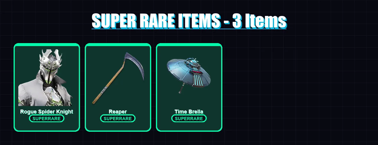 [PC/XBOX/PSN] | Rogue Spider Knight | Predator | The Ageless | Hunter | Ronin | 40 skin | 66 pickaxe | 46 emote | 72 glider | Lv1183