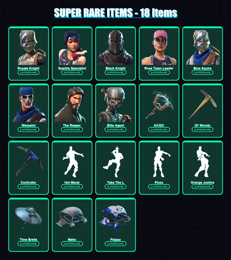 [PS4/PS5/XBOX/PC] | Royale Knight | Sparkle Specialist | Black Knight | 41 skin | Lv801
