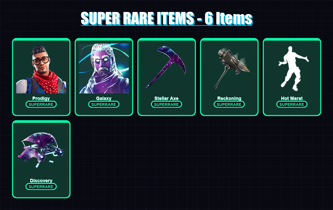 [PC/XBOX] | Prodigy | Galaxy | Zenith | Ruin | Hybrid | 51 skin | 29 pickaxe | 48 emote | 41 glider | Lv552