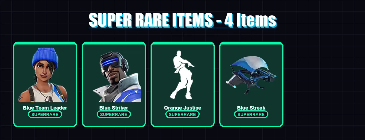 [PC/XBOX/PSN] | Blue Team Leader | Blue Striker | Omega | Valor | The Visitor | 10 skin | 6 pickaxe | 10 emote | 8 glider | Lv83
