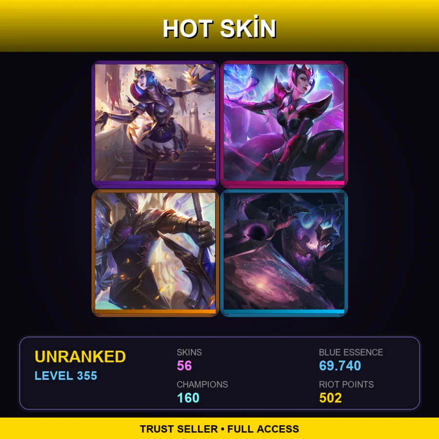 JP | Lv355 | Unranked | 56 Skin | 160 Champ