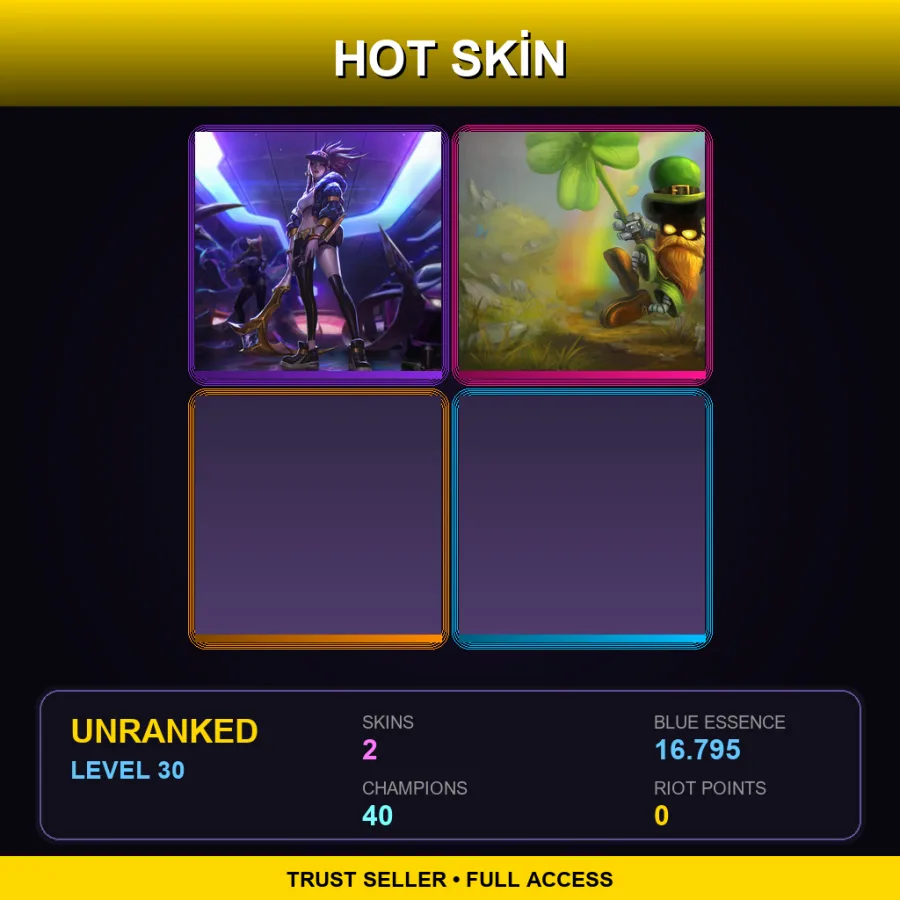 LAS | Lv30 | Unranked | 2 Skin | 40 Champ