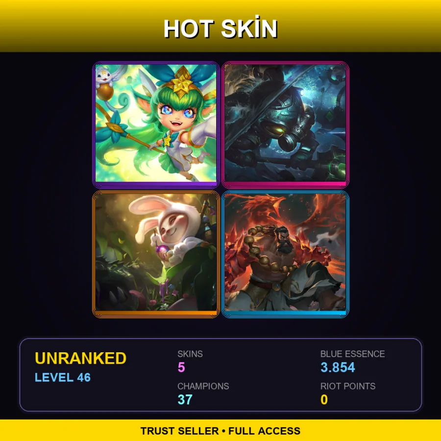 LAS | Lv46 | Unranked | 5 Skin | 37 Champ