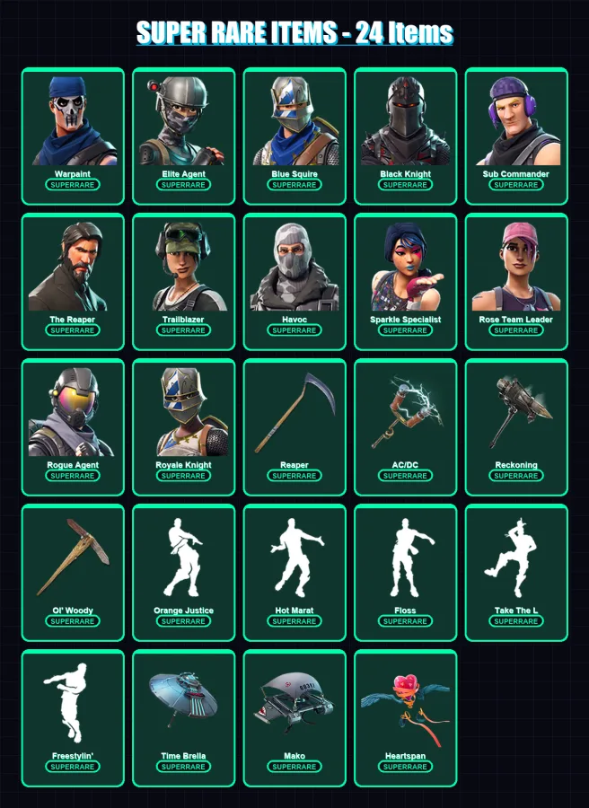 [PC/XBOX/PSN] | Warpaint | Elite Agent | Blue Squire | Black Knight | Sub Commander | 193 skin | 186 pickaxe | 136 emote | 143 glider | Lv1823 — Fortnite account