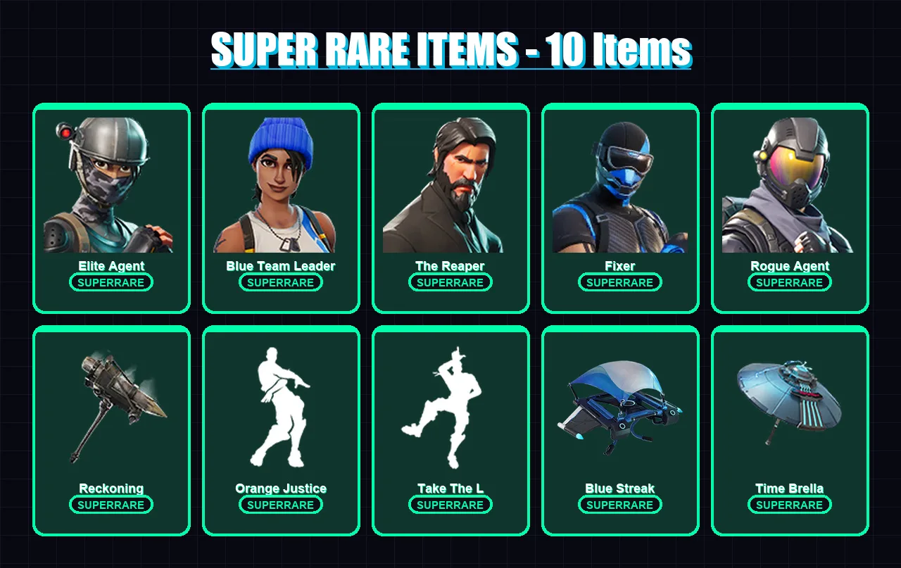 [PC/XBOX] | Elite Agent | Blue Team Leader | The Reaper | Fixer | Rogue Agent | 28 skin | 31 pickaxe | 33 emote | 47 glider | Lv735