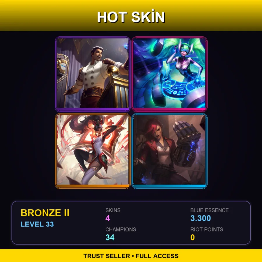 LAS | Lv33 | Bronze II | 4 Skin | 34 Champ