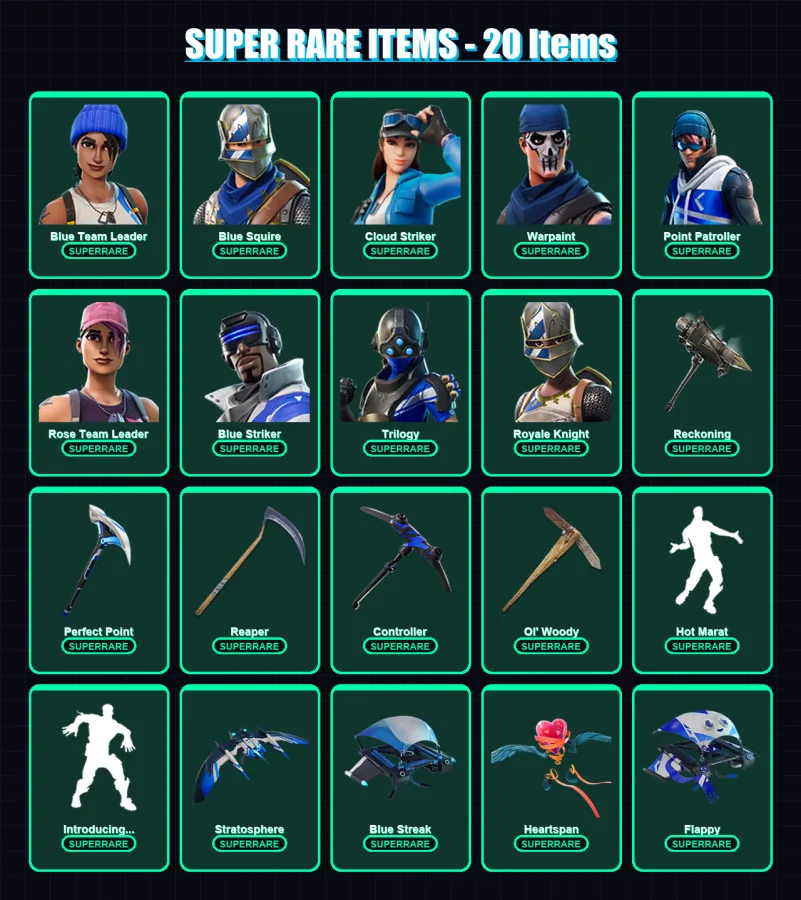 [PS4/PS5/XBOX/PC] | Blue Team Leader | Blue Squire | Cloud Striker | 133 skin | Lv1447