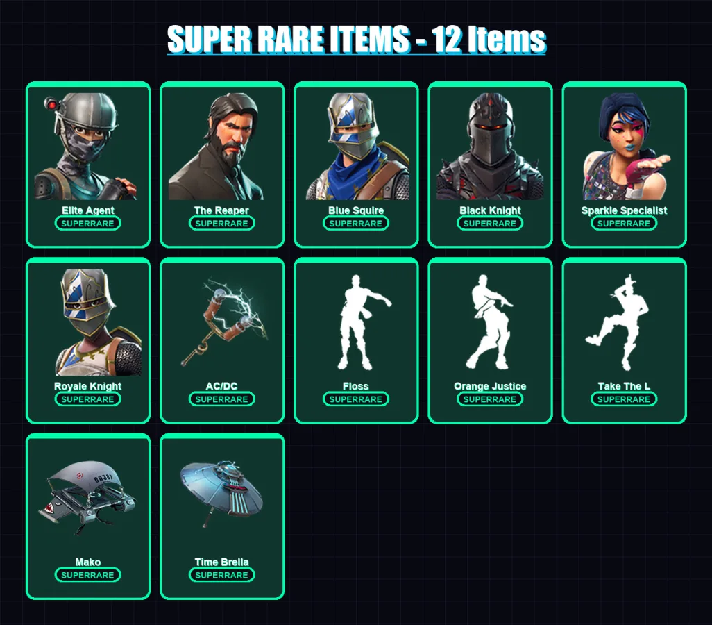 [PC/PSN] | Elite Agent | The Reaper | Blue Squire | Black Knight | Sparkle Specialist | 32 skin | 32 pickaxe | 46 emote | 46 glider | Lv732