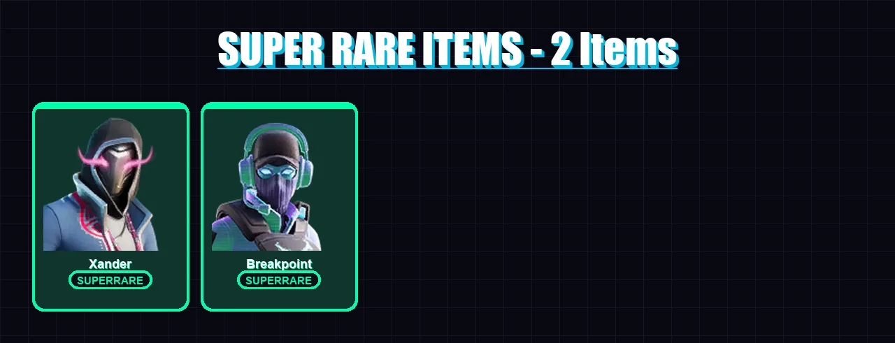 [PC] | Xander | Breakpoint | Rox | Catalyst | Ronin | 72 skin | 70 pickaxe | 64 emote | 66 glider | Lv1030