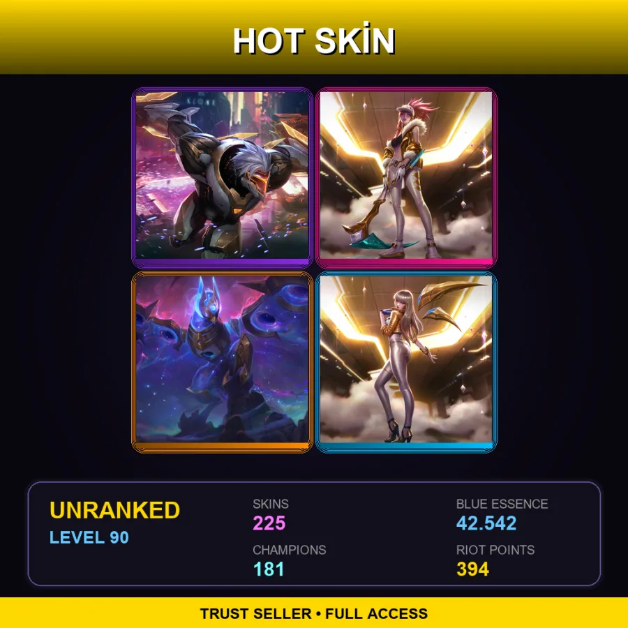 TW | Lv90 | Unranked | 225 Skin | 181 Champ — Dunkmaster Darius