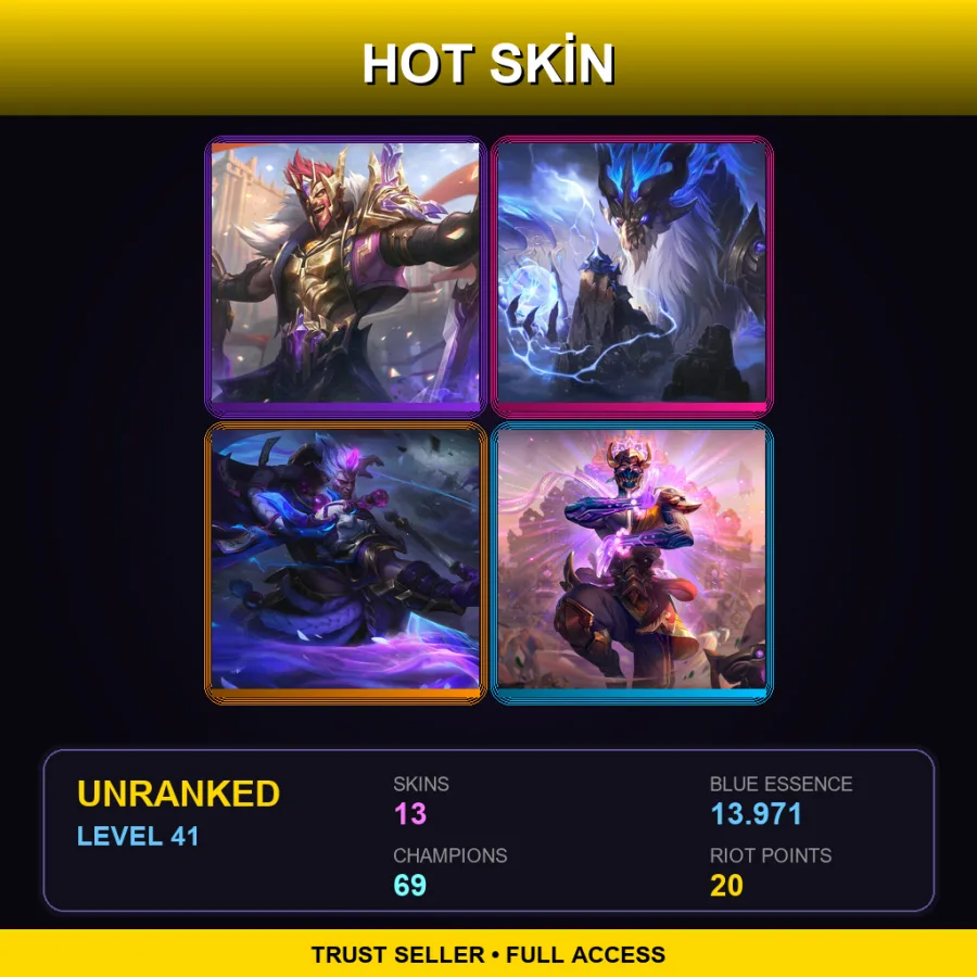 TR | Lv41 | Unranked | 13 Skin | 69 Champ