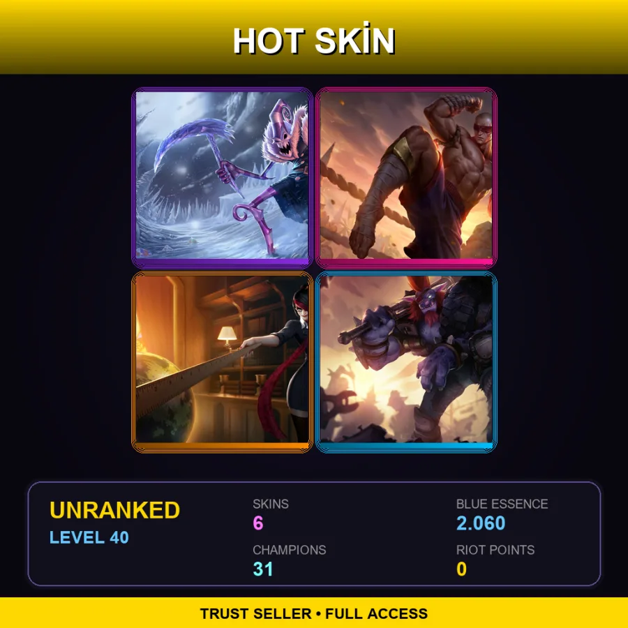 LAS | Lv40 | Unranked | 6 Skin | 31 Champ
