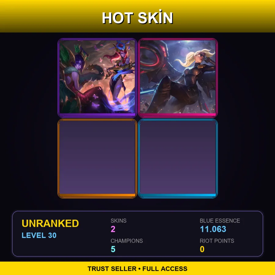 NA | Lv30 | Unranked | 2 Skin | 5 Champ