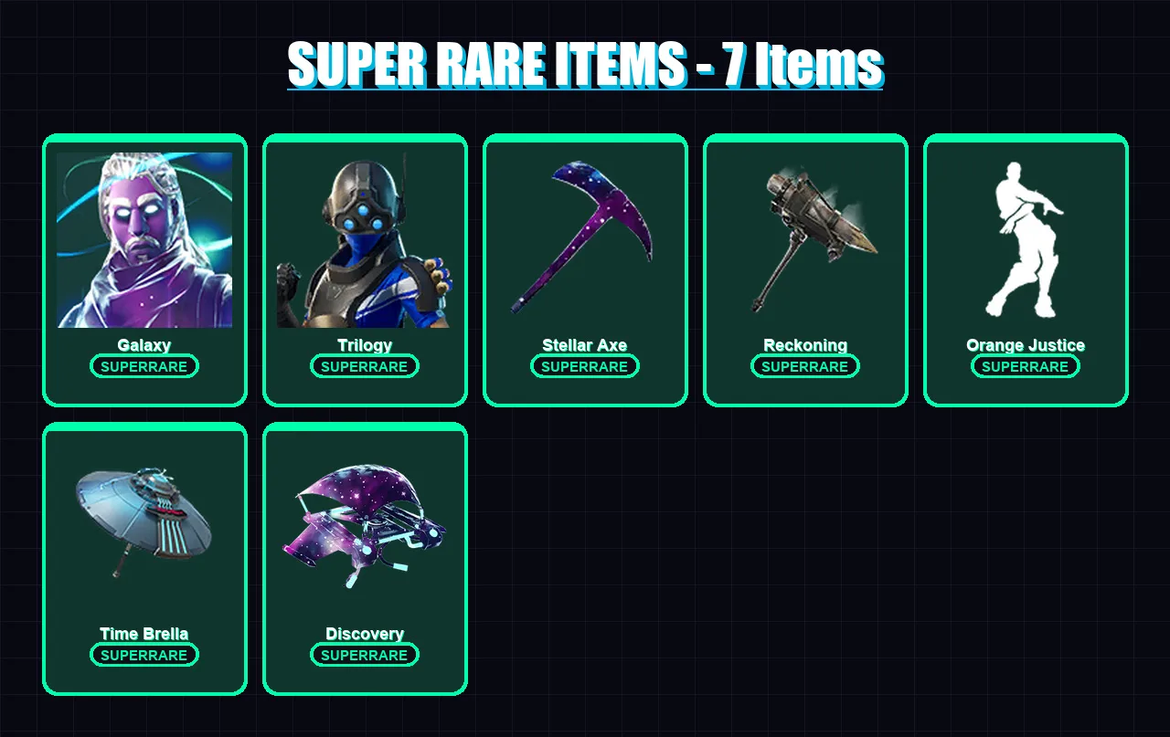 [PS4/PS5/XBOX/PC] | Galaxy | Trilogy | Enforcer | Carbide | Valor | 57 skin | 38 pickaxe | 46 emote | 50 glider | Lv637
