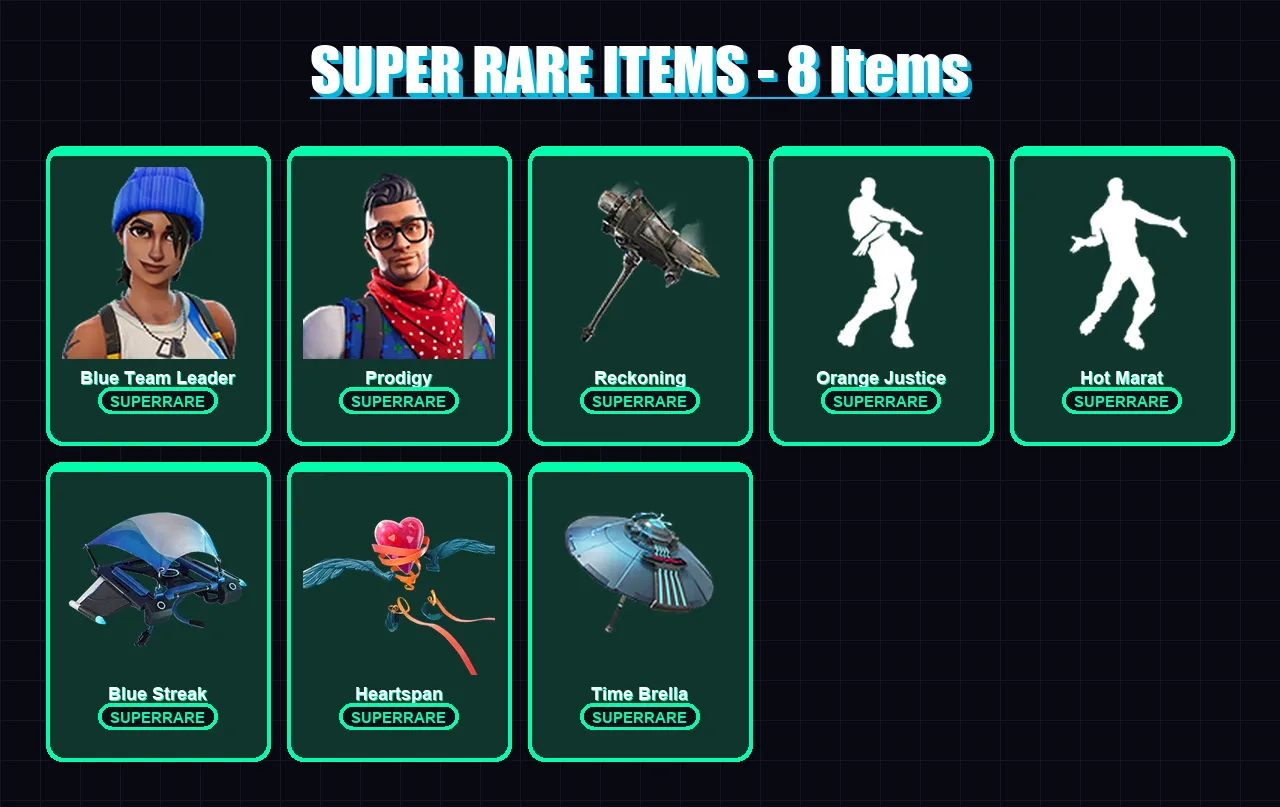 [PS4/PS5/XBOX/PC] | Blue Team Leader | Prodigy | Carbide | The Ice King | Omega | 42 skin | 38 pickaxe | 50 emote | 56 glider | Lv1060