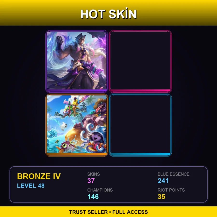 TR | Lv48 | Bronze IV | 37 Skin | 146 Champ