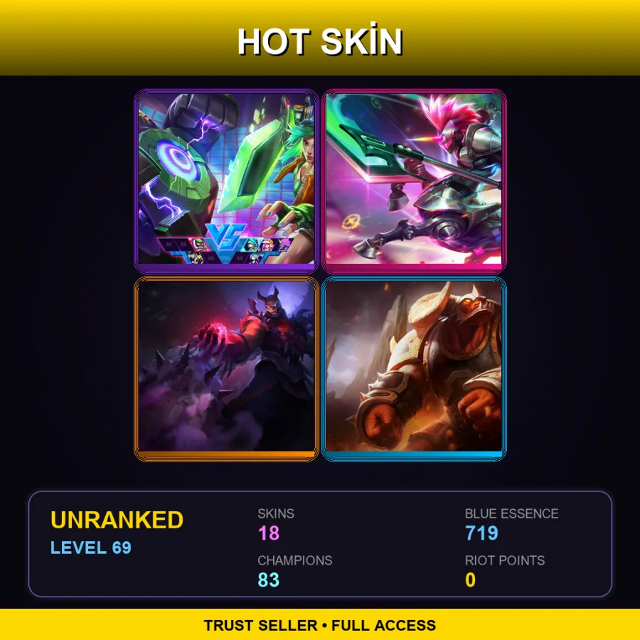 VN | Lv69 | Unranked | 18 Skin | 83 Champ