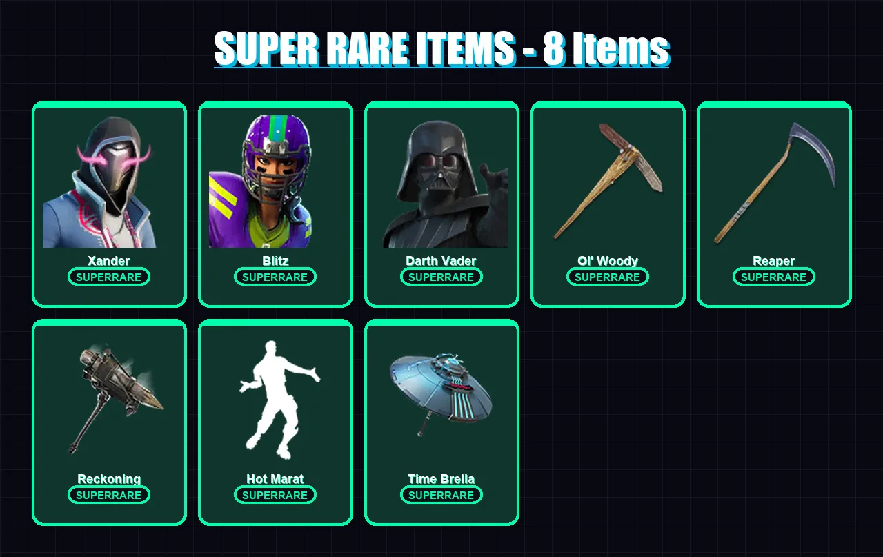 [PC] | Xander | Blitz | Darth Vader | Frostbite | Calamity | 432 skin | 412 pickaxe | 340 emote | 283 glider | Lv4391